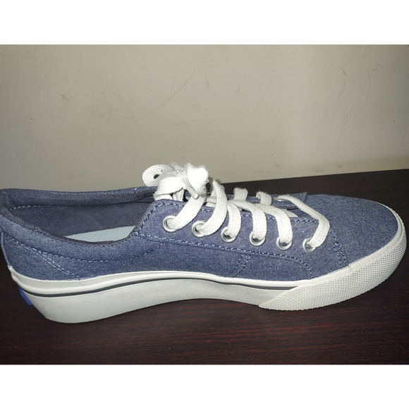 Keds Women's Sneakers 6.5M Platform Lace Up Low Top Jump Kick Duo Chambray Blue - Picture 10 of 15